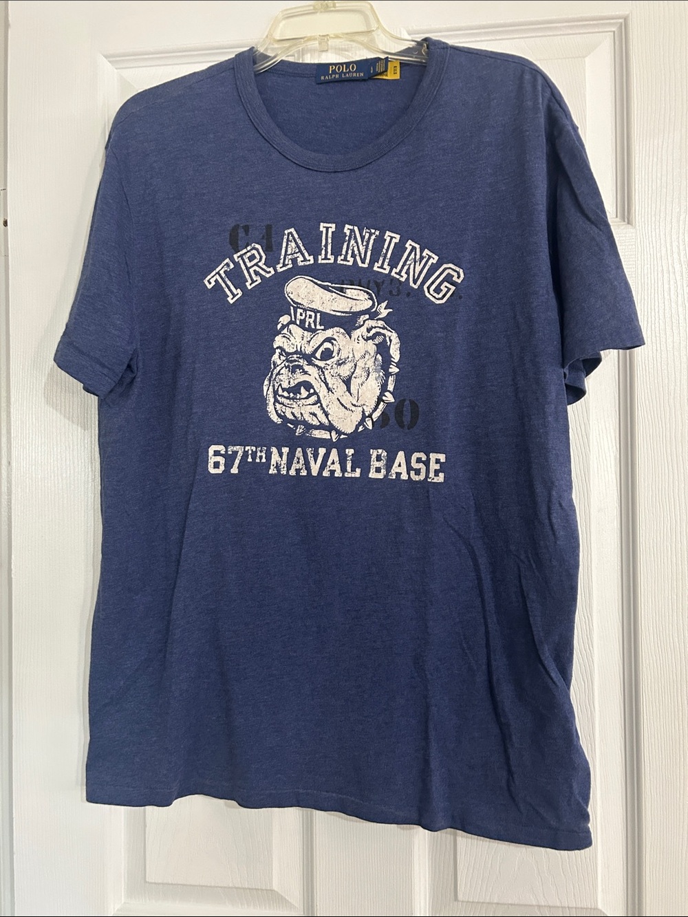 Polo Ralph Lauren Naval Base Bulldog Graphic Tee Blue